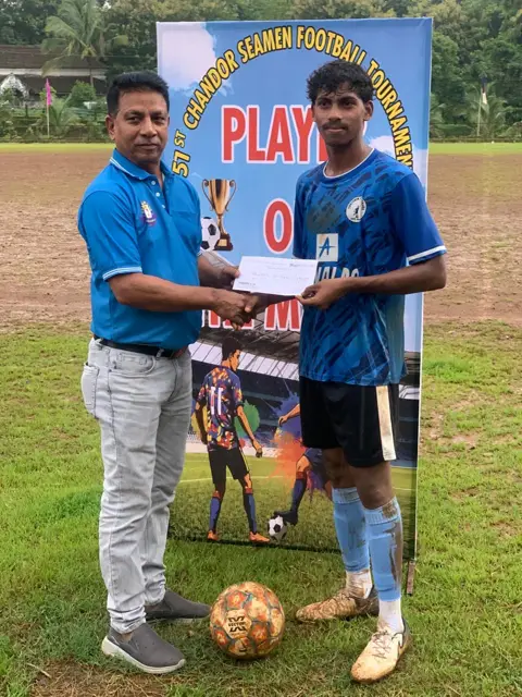 Player of the Match Casvino Fernandes, 22 August