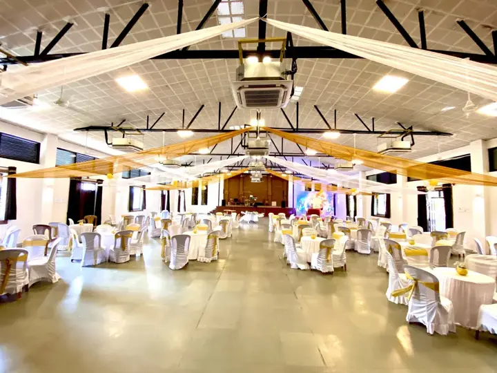 Reception set-up in the hall